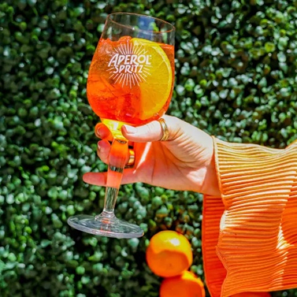 New Aperol Spritz Cocktail Glasses Set Of 2 - Picture 5 of 13